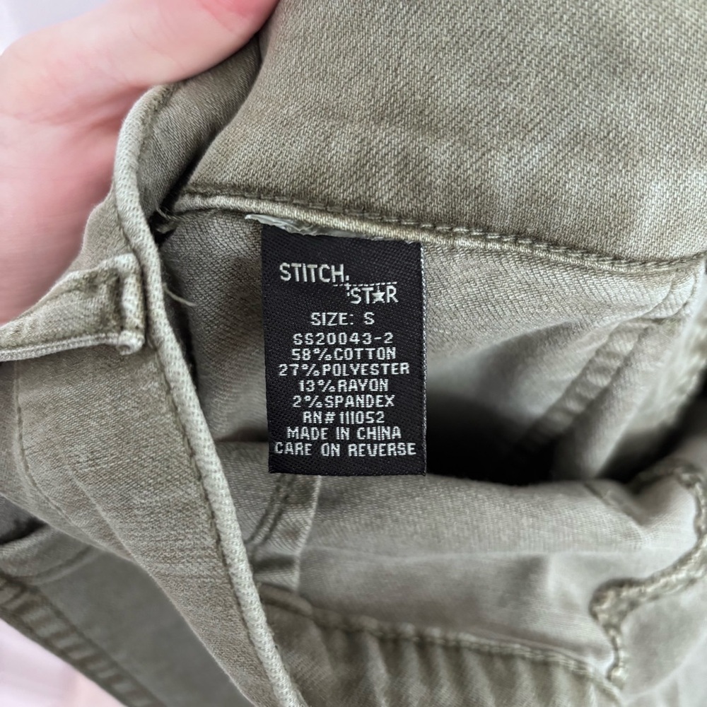 Olive Utility Cargo Pants | Stitch Star S - Picture 6 of 10